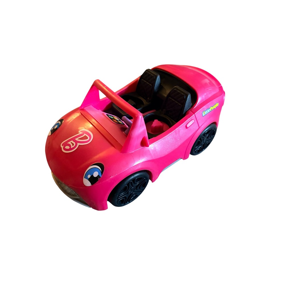 Fisher-Price Little People Barbie Pink Convertible Toddler Kids Toy Car w Sounds